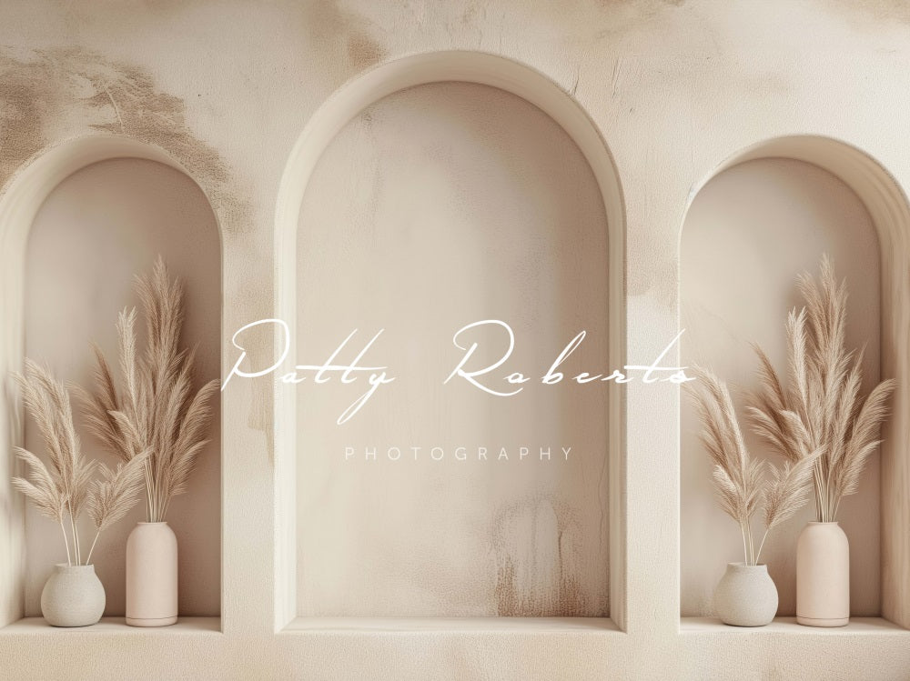 Kate Beige Arched Wall Backdrop Designed by Patty Robert