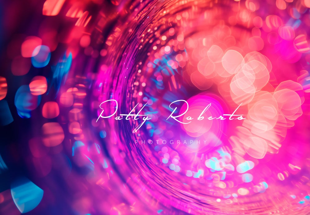 Kate Purple Disco Lights Backdrop Designed by Patty Robert