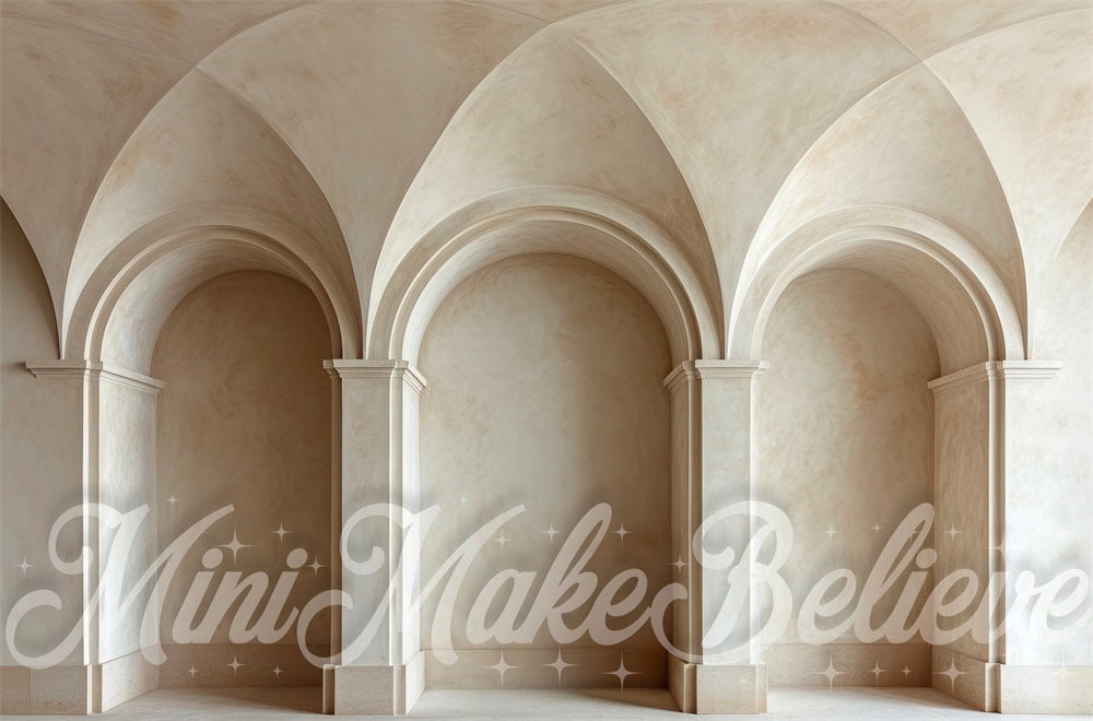 Kate Beige Fancy Arch Wall Backdrop Designed by Mini MakeBelieve