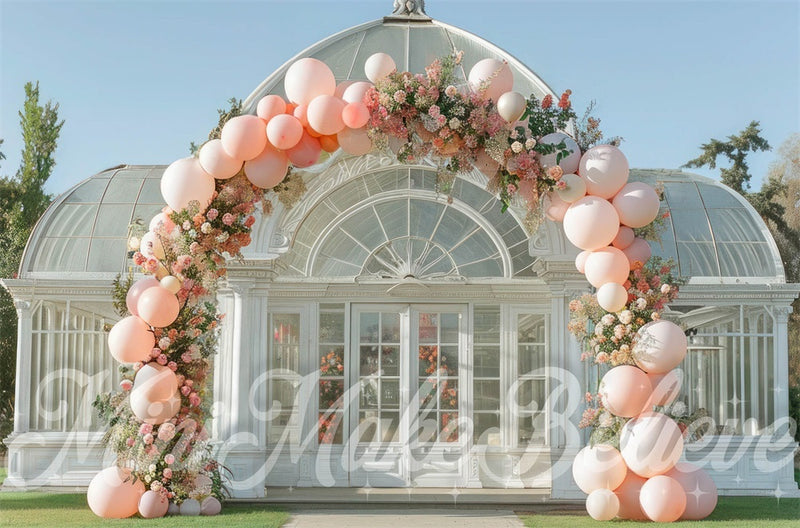 Pink Red Heart Balloons Wedding Arch Backdrop Kit