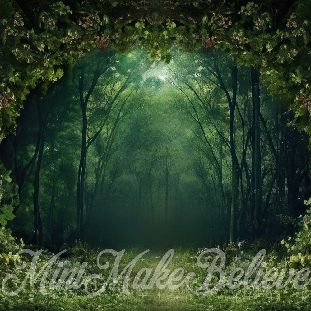 Kate Spring Green Forest Nature Arch Backdrop Designed by Mini MakeBelieve