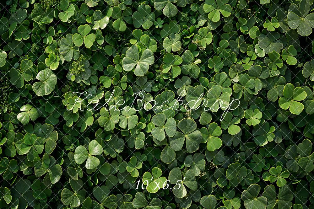 Kate St.Patrick's Day Green Clover Backdrop Designed by Emetselch