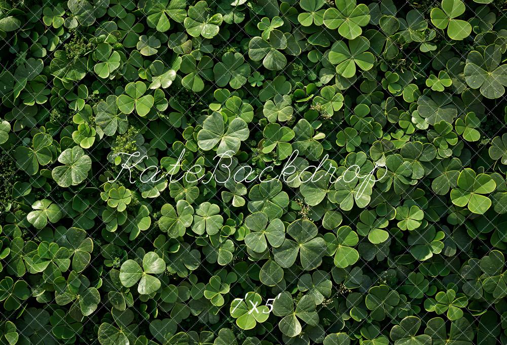 Kate St.Patrick's Day Green Clover Backdrop Designed by Emetselch