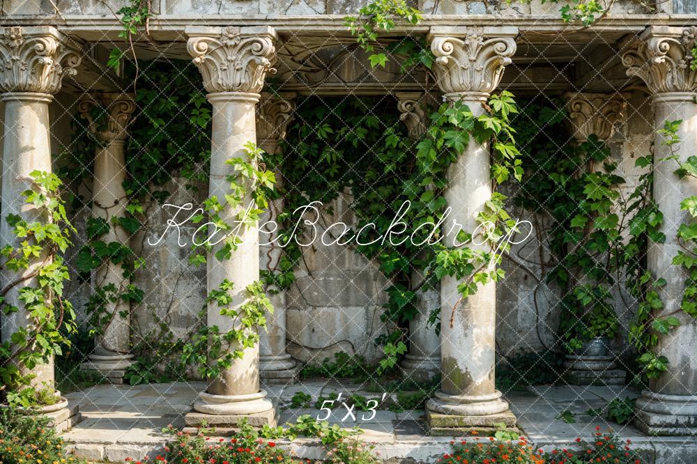 Kate Ancient Columns and Ivy Vines Garden  Backdrop Designed by Emetselch
