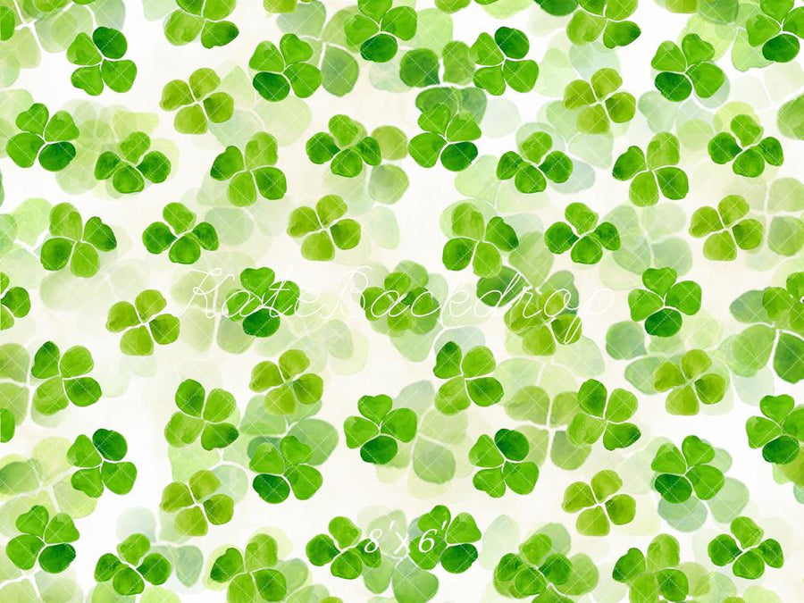 Lush Green Clover Pattern Backdrop
