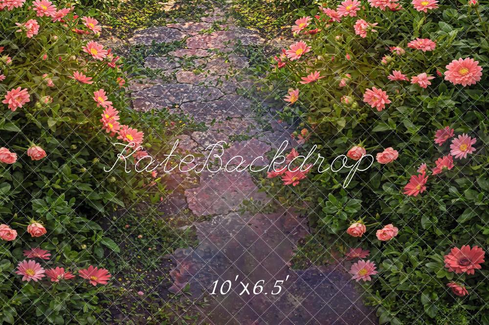 Día de San Valentín con suelo de piedra de rosa y rosa, diseño de fondo de imagen diseñado por Kate