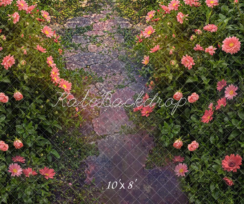 Día de San Valentín con suelo de piedra de rosa y rosa, diseño de fondo de imagen diseñado por Kate