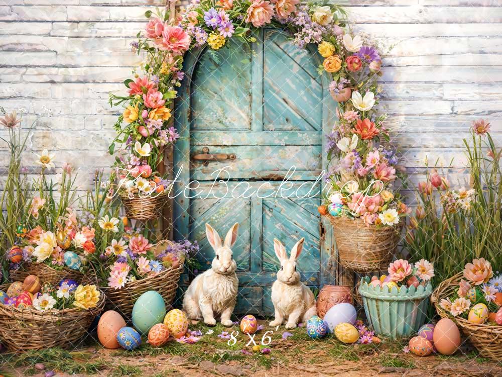 Kate Easter Eggs Flower Bunny Arch Backdrop Designed by Emetselch