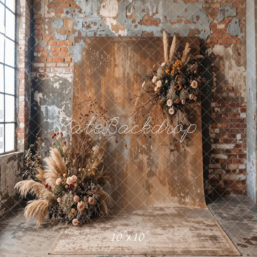 Rustic Boho Floral Vintage Backdrop