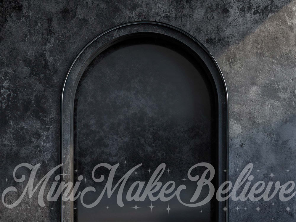 Kate Vintage Black Smoky Arch Wall Backdrop Designed by Mini MakeBelieve