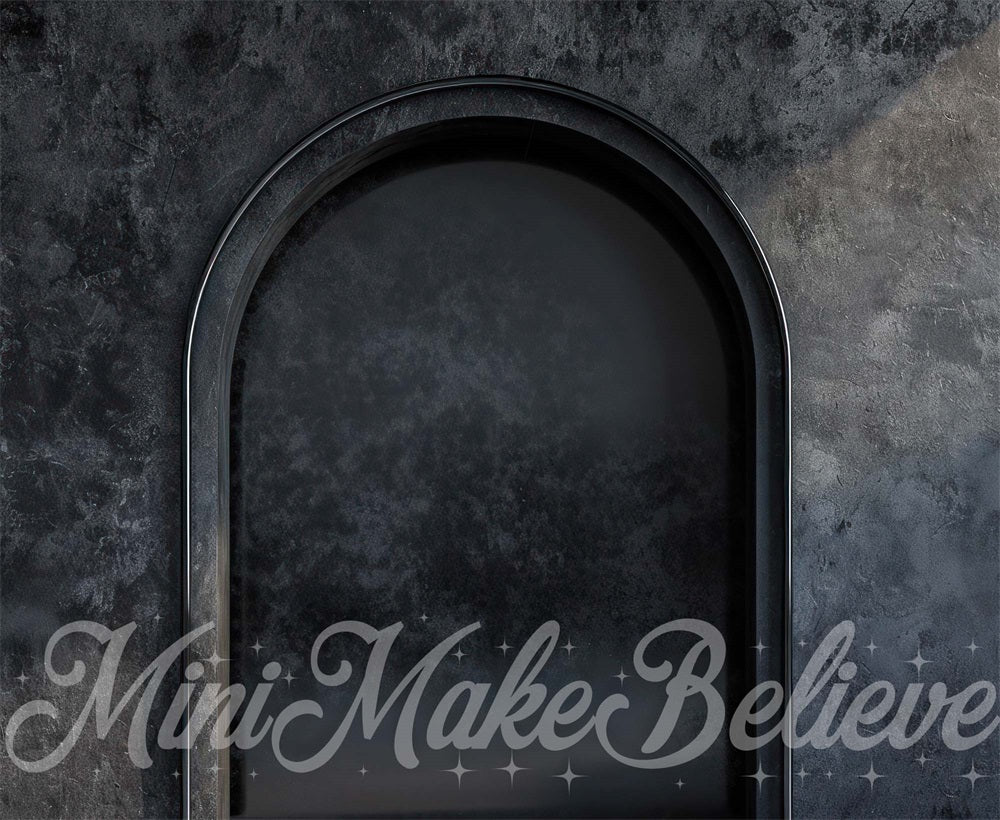 Kate Vintage Black Smoky Arch Wall Backdrop Designed by Mini MakeBelieve