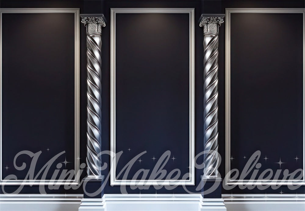 Backdrop Using Columns Luxurious Classic Black Silver Columns Backdrop