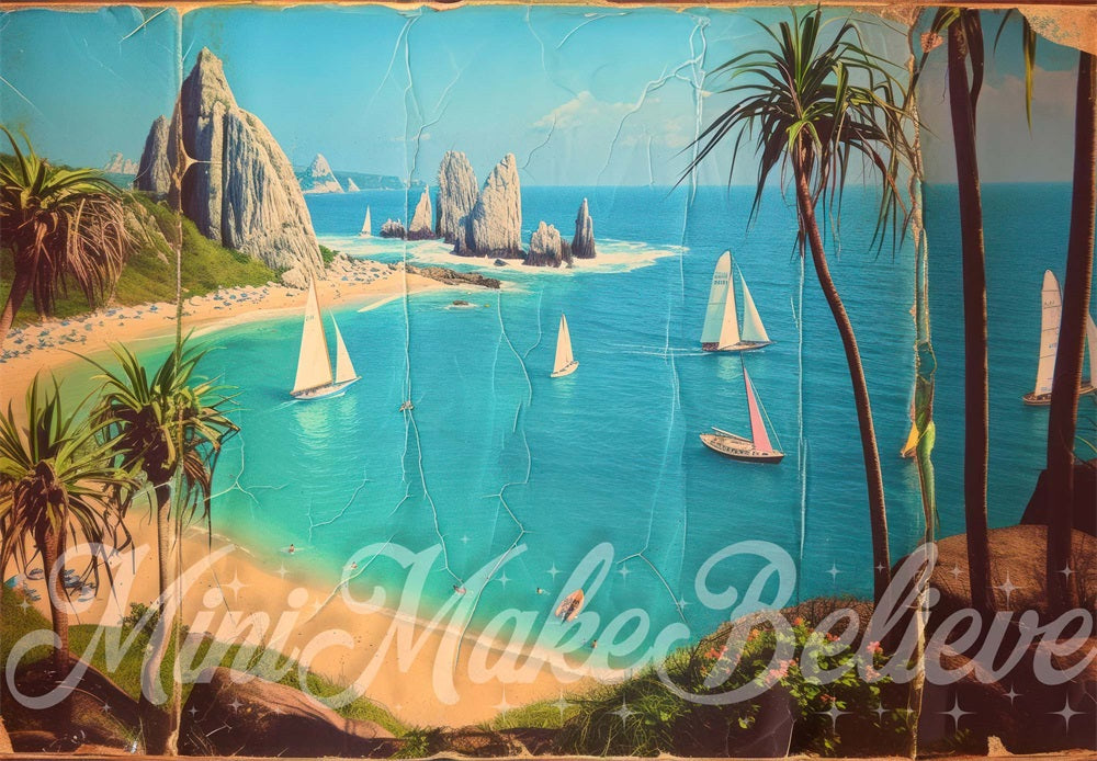 Postal Gigante de la Isla envejecida diseñada por Mini MakeBelieve