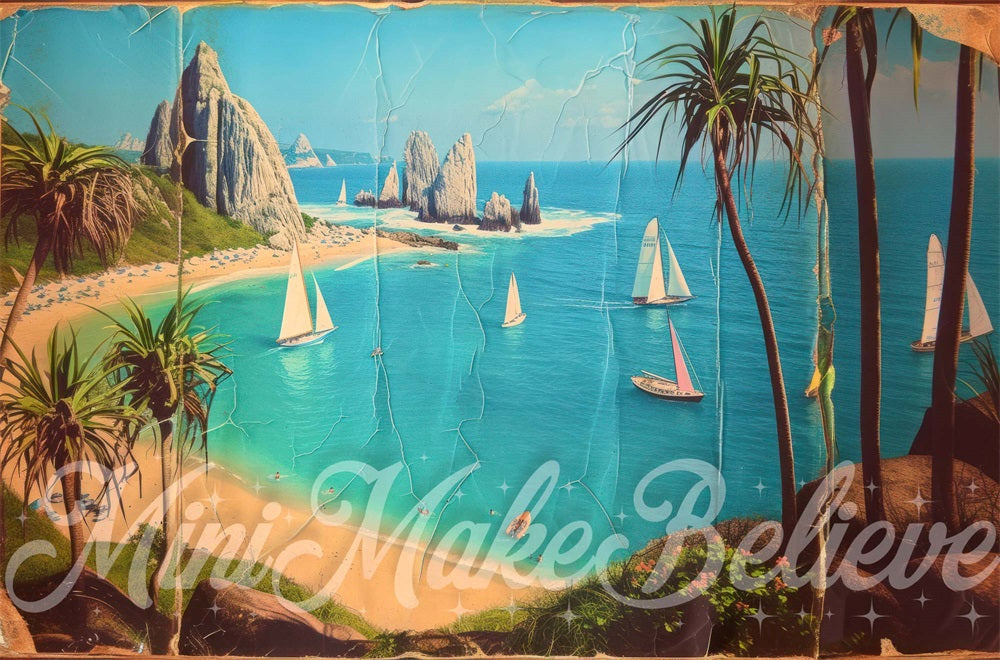 Postal Gigante de la Isla envejecida diseñada por Mini MakeBelieve