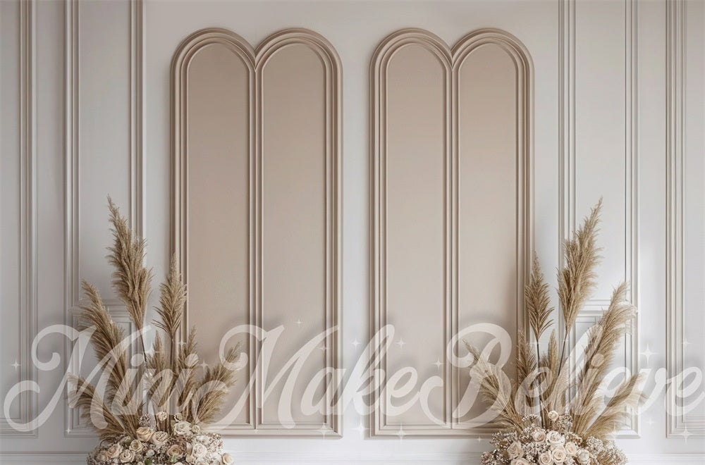 Kate Boho Vintage Double Arch Striped Wall Backdrop Designed by Mini MakeBelieve