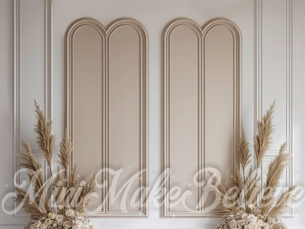 Kate Boho Vintage Double Arch Striped Wall Backdrop Designed by Mini MakeBelieve