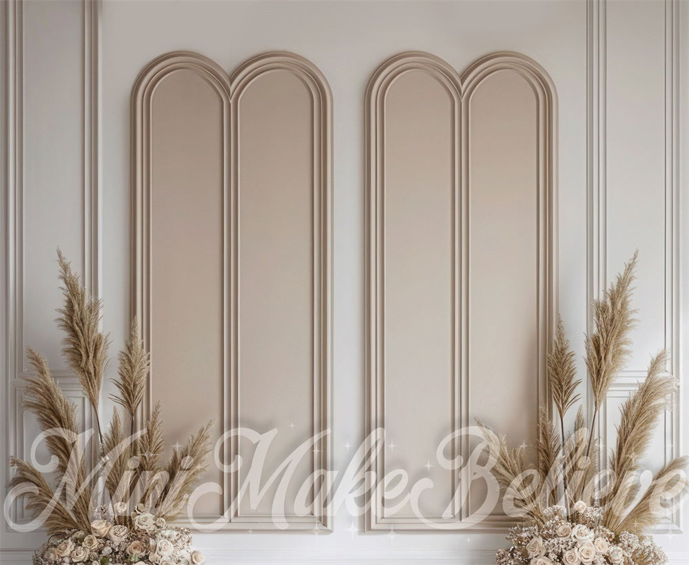 Kate Boho Vintage Double Arch Striped Wall Backdrop Designed by Mini MakeBelieve