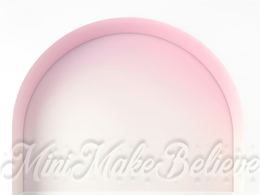 Kate Pink White Gradient Arched Wall Backdrop Designed by Mini MakeBelieve