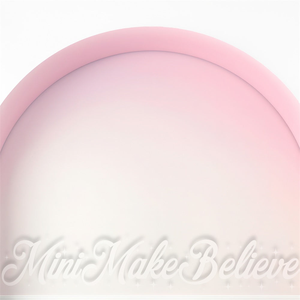 Kate Pink White Gradient Arched Wall Backdrop Designed by Mini MakeBelieve