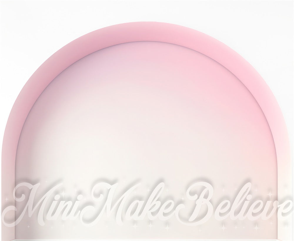 Kate Pink White Gradient Arched Wall Backdrop Designed by Mini MakeBelieve
