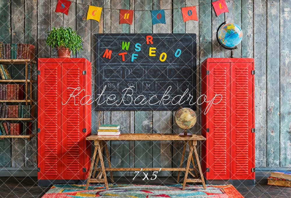 Vintage Schoolhouse Classroom Backdrop Scene
