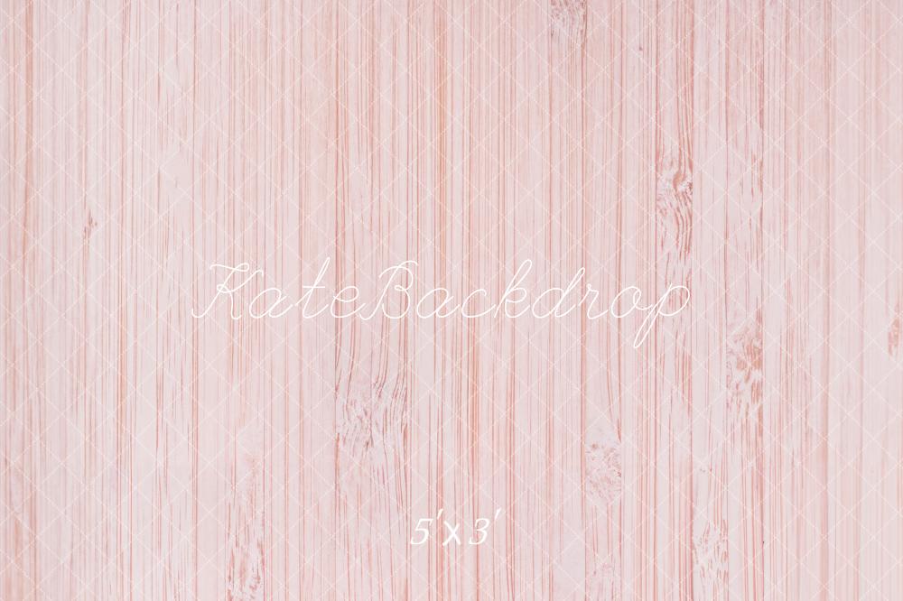 Kate Pink Pinstripe Wood Floor Backdrop Designed by Kate Image