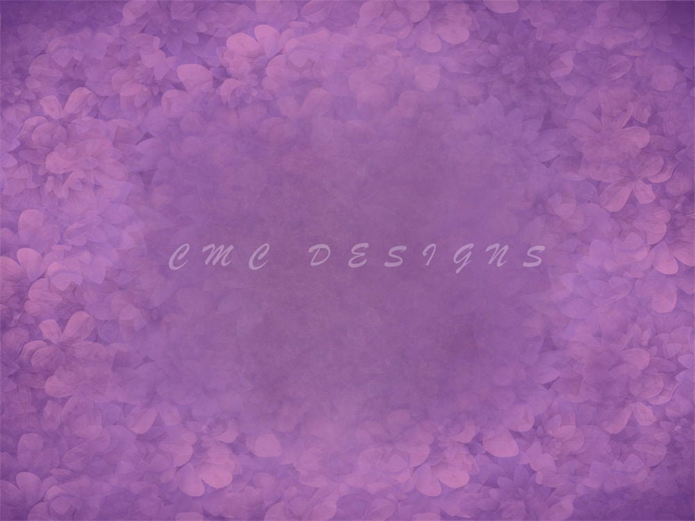 Kate Abstract Purple White Fine Art Floral Gradient Texture Backdrop Designed by Candice Compton