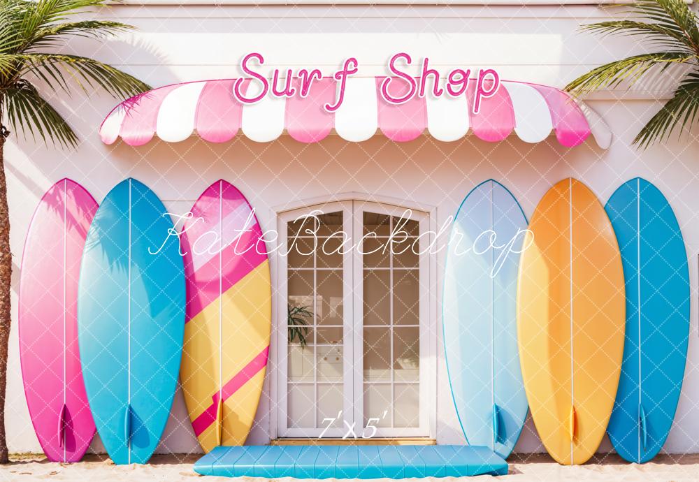 Kate Summer Sea Colorful Surf Shop Backdrop Designed by Emetselch