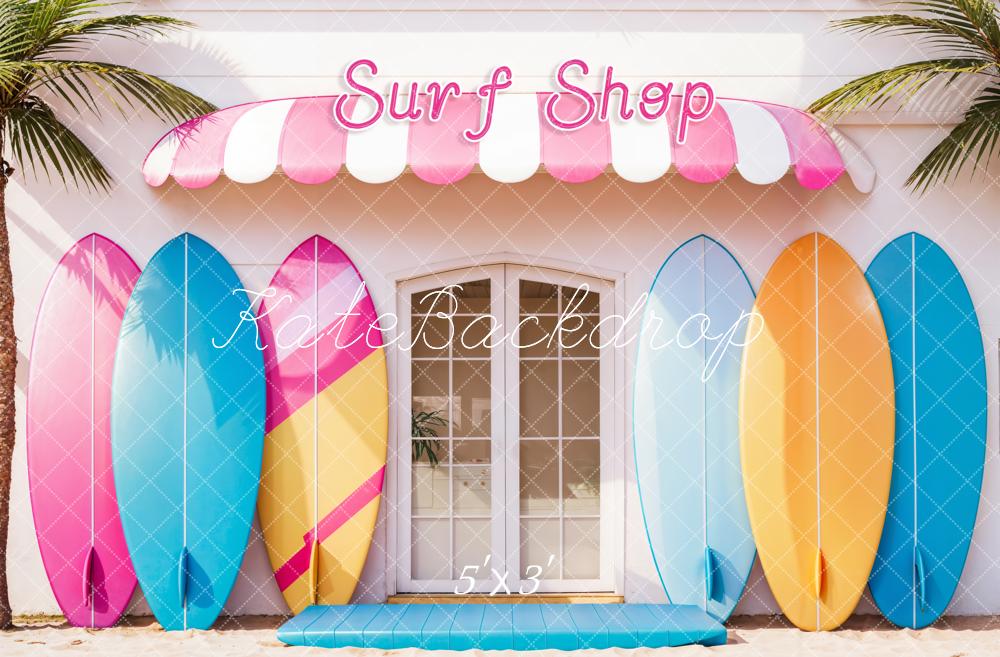 Kate Summer Sea Colorful Surf Shop Backdrop Designed by Emetselch