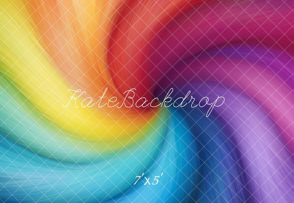 Vibrant Rainbow Swirl Gradient Backdrop