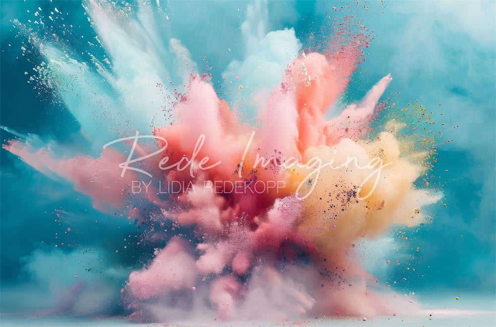Kate Art Rainbow Colorful Powder Explosion Backdrop Designed by Lidia Redekopp