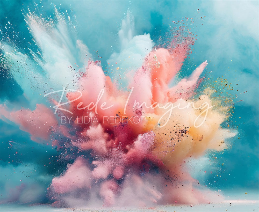 Kate Art Rainbow Colorful Powder Explosion Backdrop Designed by Lidia Redekopp