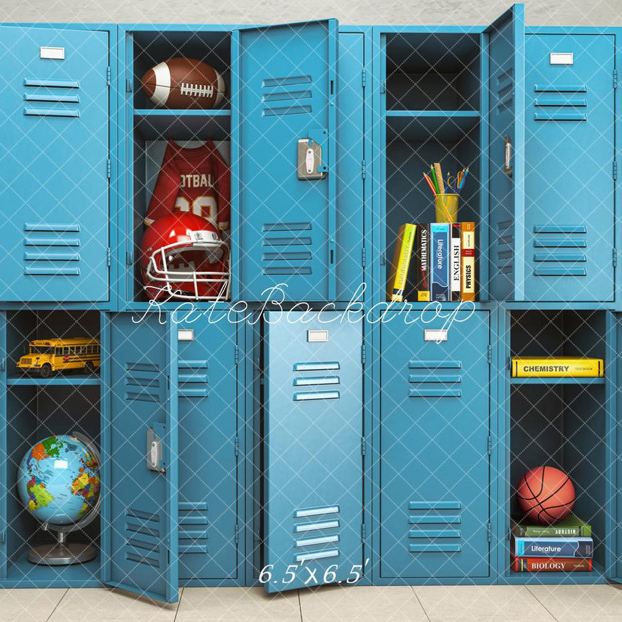 Locker Graduation Design Kate Back to School /Graduation Season Blue Locker Backdrop Designed b