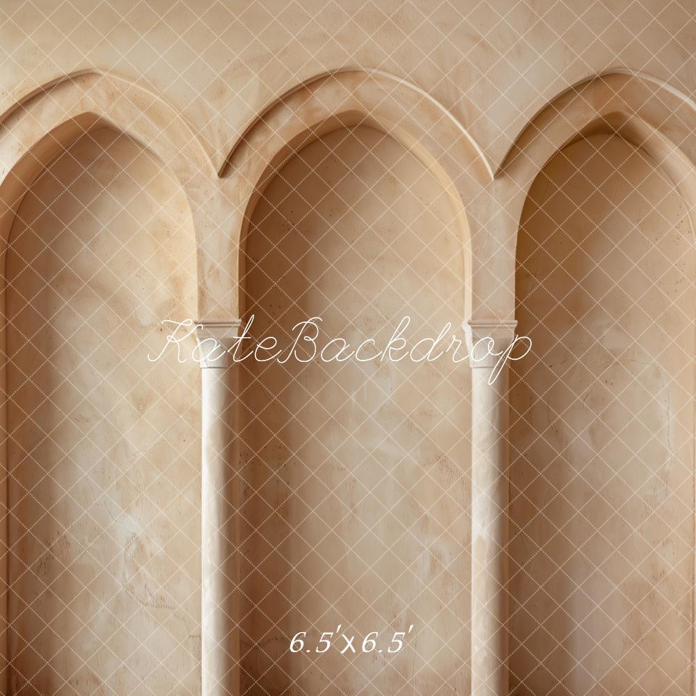 Kate Retro Beige Arch Wall Backdrop Designed by Chain Photography