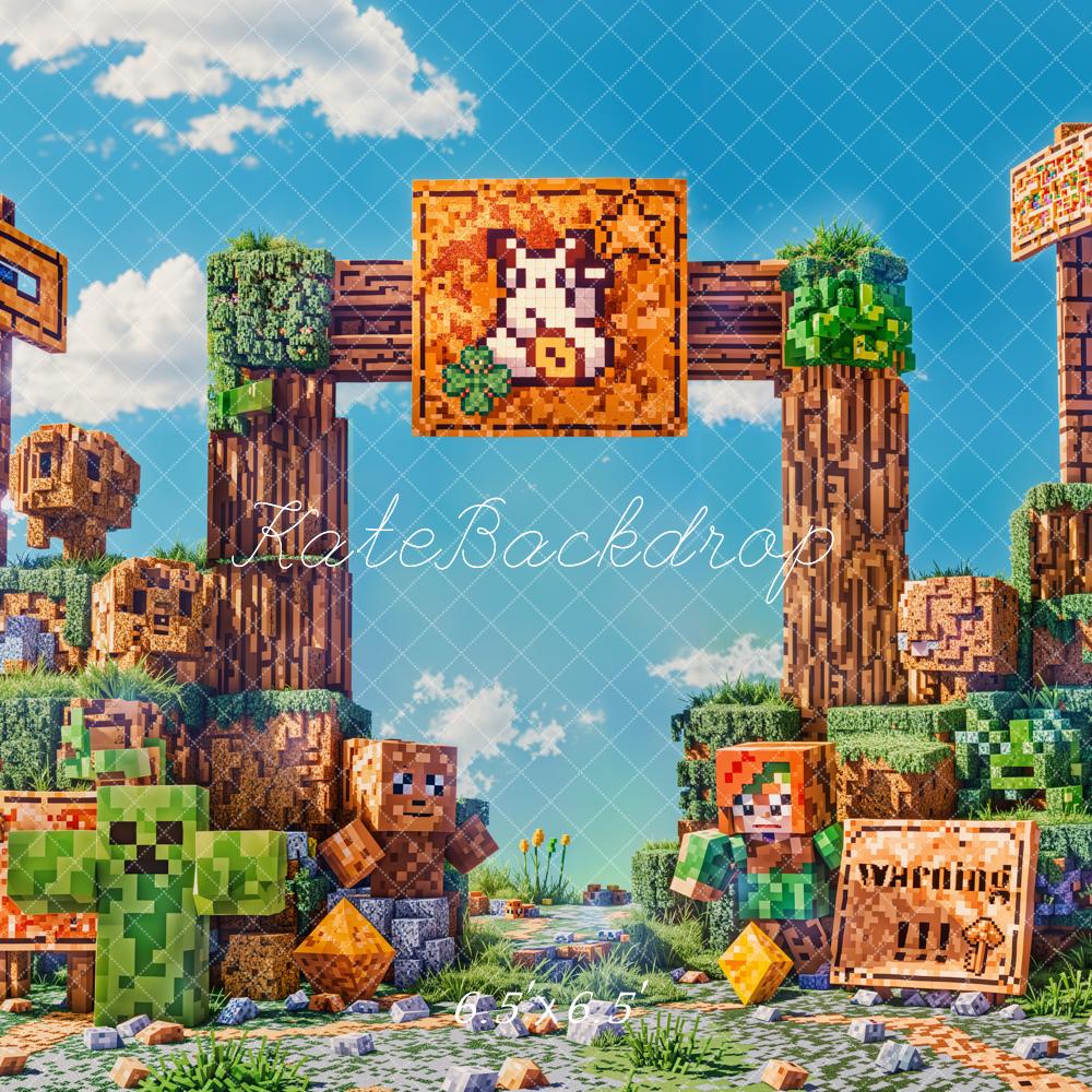 Kate Summer 3D Cartoon Block Game Model Backdrop Designed by Chain Photography