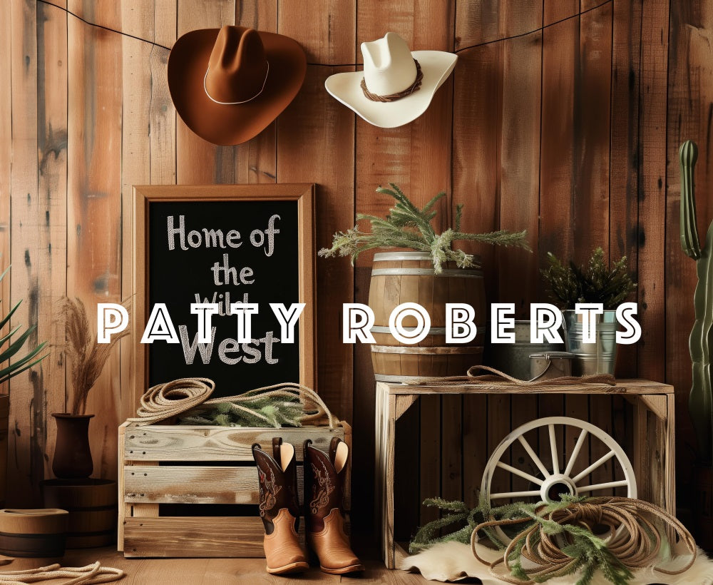 Rustic Western Cowboy Themed Backdrop