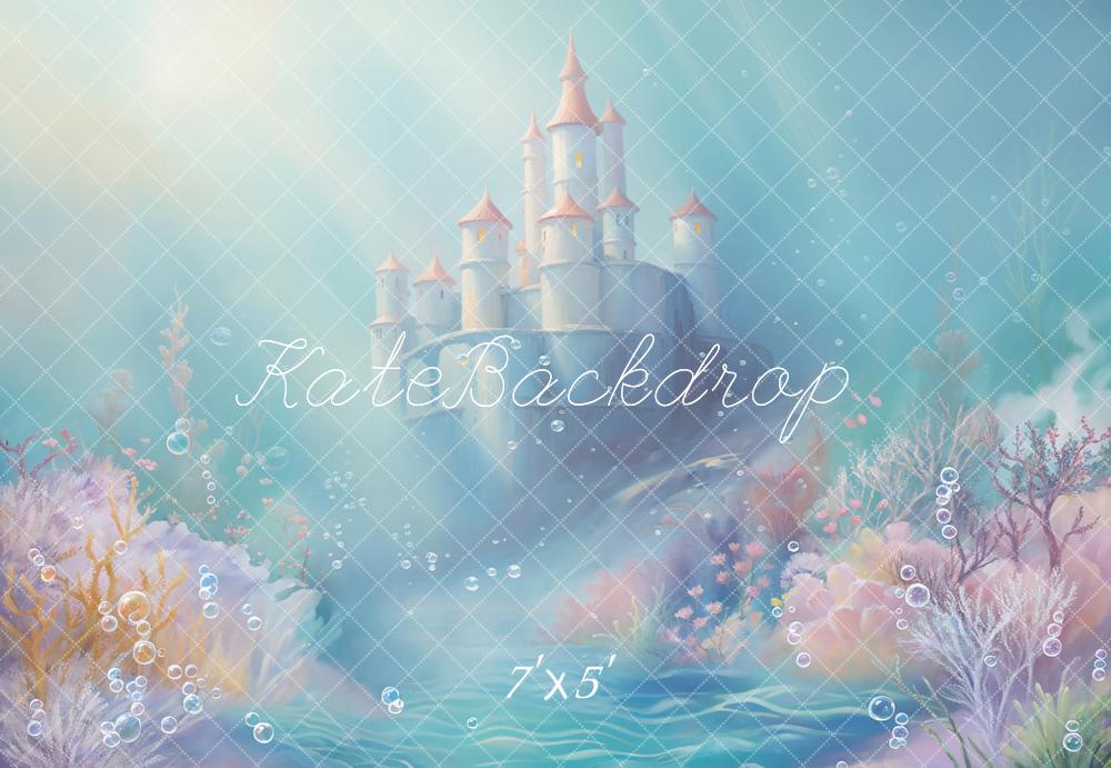 Kate Fine Art Undersea Mermaid Retro Castle Backdrop Designed by GQ
