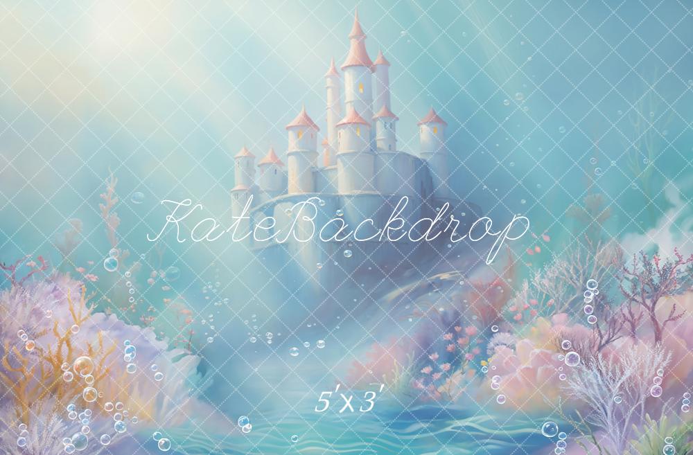 Kate Fine Art Undersea Mermaid Retro Castle Backdrop Designed by GQ