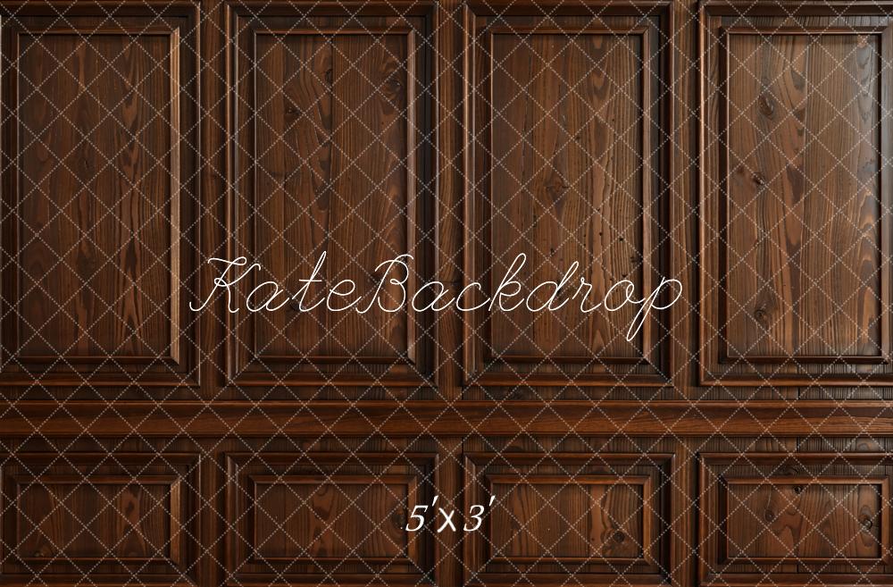 TEST kate Vintage Dark Brown Striped Wooden Wall Backdrop Designed by Chain Photography