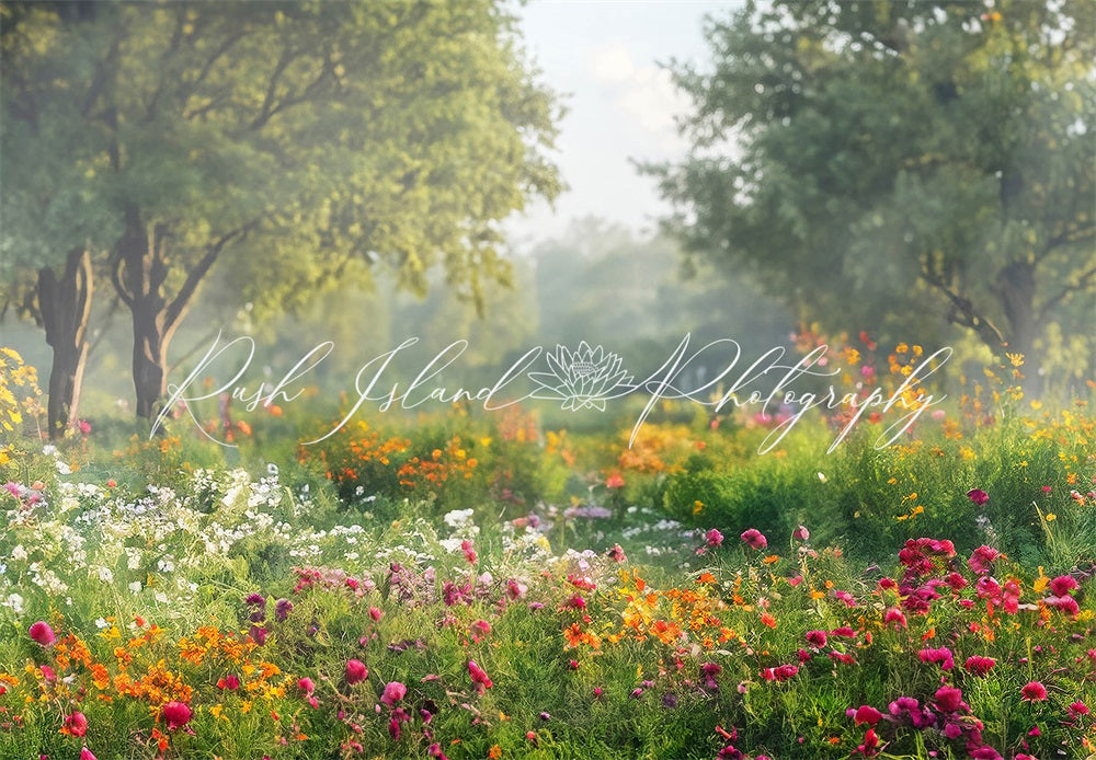 TEST kate Summer Outdoor Forest Colorful Flower Garden Backdrop Designed by Laura Bybee