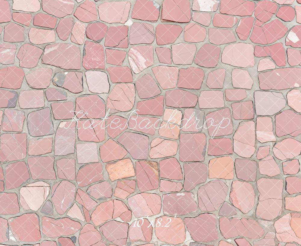 Kate Dark Pink Stone Path Floor Backdrop Designed by Kate Image