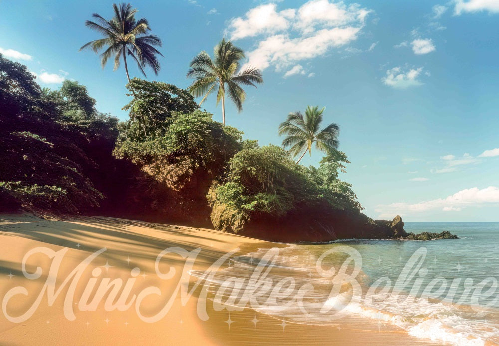 Kate Summer Sea Beach Island Wave Backdrop Designed by Mini MakeBelieve