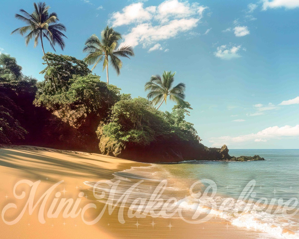 Kate Summer Sea Beach Island Wave Backdrop Designed by Mini MakeBelieve