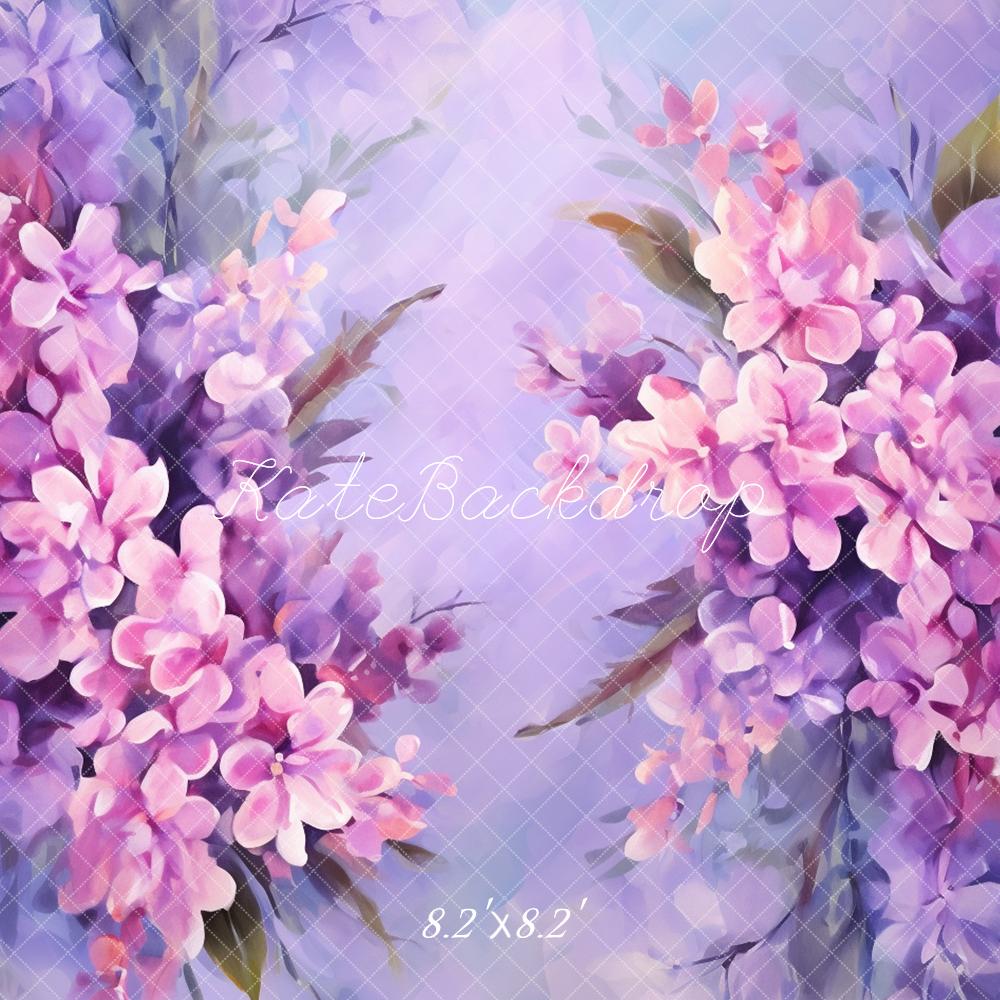 Kate Fine Art Dark Purple Abstract Flower Backdrop Designed by GQ