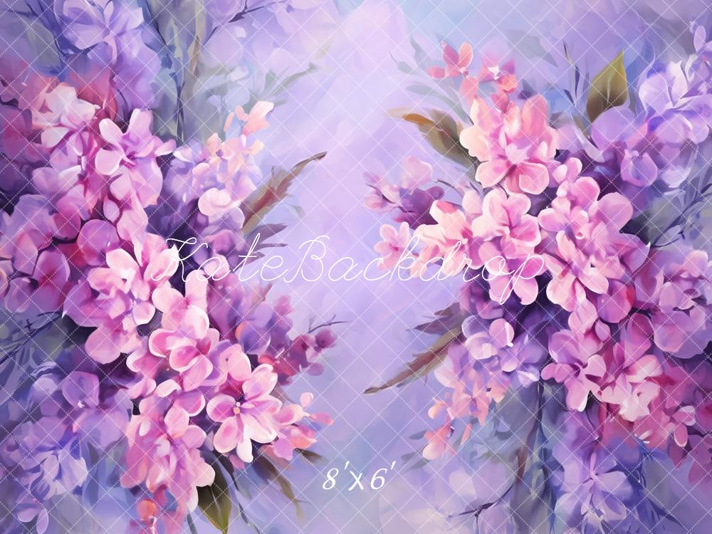 Kate Fine Art Dark Purple Abstract Flower Backdrop Designed by GQ