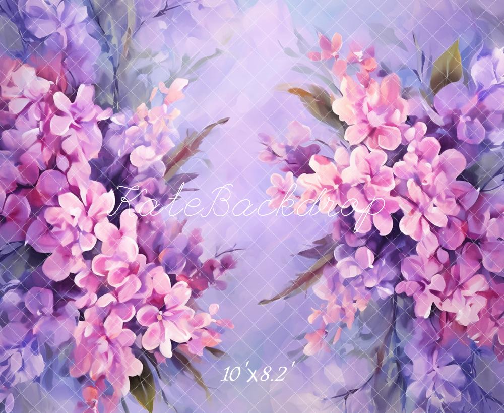 Kate Fine Art Dark Purple Abstract Flower Backdrop Designed by GQ