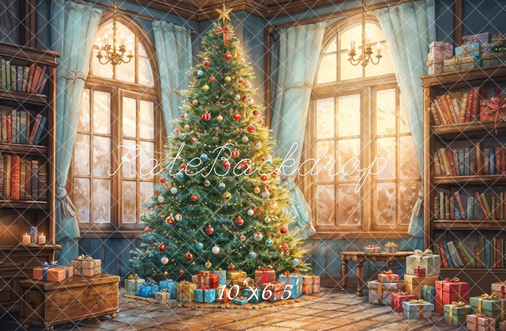 Kate Fantasy Cartoon Colorful Christmas Toy and Gift Room Printed Backdrop Designed by GQ