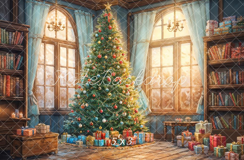Kate Fantasy Cartoon Colorful Christmas Toy and Gift Room Printed Backdrop Designed by GQ