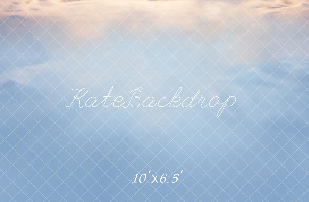 Kate Winter Light Blue Snow Floor Backdrop Designed by Kate Image