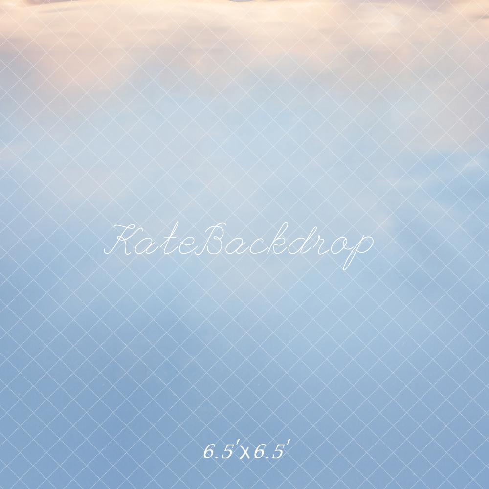 Kate Winter Light Blue Snow Floor Backdrop Designed by Kate Image